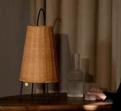 Lampe à poser, Porti Braided, naturel, LED, dim, 2700K, 50 lm, Ø25cm, H50cm - Ferm Living