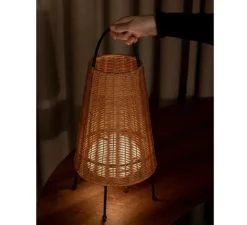Lampe à poser, Porti Braided, naturel, LED, dim, 2700K, 50 lm, Ø25cm, H50cm - Ferm Living
