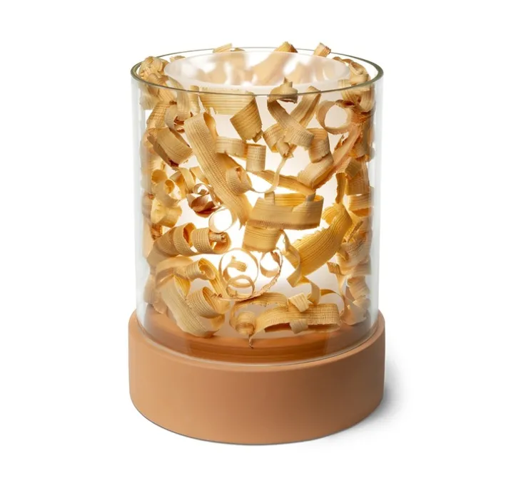 Lampe à poser, PotLight, verre transparent, base céramique, Ø21cm, H26cm - Alma light