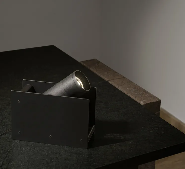 Lampe à poser, pour tableau, Plint, noir, LED, 2700K, 900lm, L18,7cm, H12,7cm - Ilti Luce