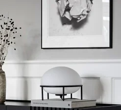 Lampe à poser, Pump, blanc & noir, Ø24cm, H22cm - WOUD