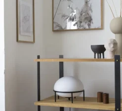 Lampe à poser, Pump, blanc & noir, Ø24cm, H22cm - WOUD