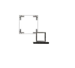 Lampe à poser, Quadro, chrome, noir marquina, Led, 2700K, 2000lm, L60cm, H58cm - LUMEN CENTER ITALIA