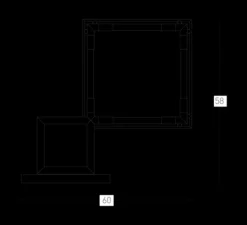 Lampe à poser, Quadro, chrome, noir marquina, Led, 2700K, 2000lm, L60cm, H58cm - LUMEN CENTER ITALIA