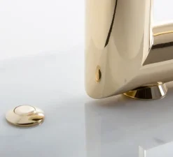 Lampe à poser, Quadro, laiton, marbre blanc, LED, dim, 2700k, 2000 lm, L60cm, H58cm - Lumen Center Italia