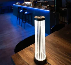 Lampe à poser, Quimera, bronze foncé mat, LED, dim, 2700-3000K, 120 lm, Ø8cm, H27,7cm - SLV