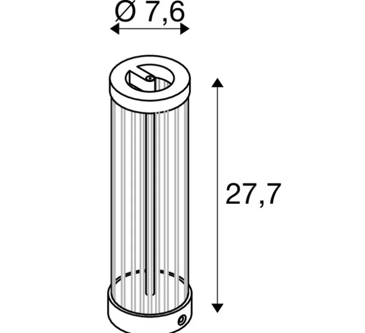 Lampe à poser, Quimera, bronze foncé mat, LED, dim, 2700-3000K, 120 lm, Ø8cm, H27,7cm - SLV