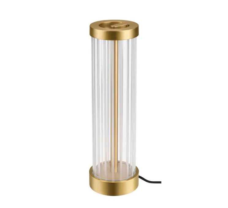 Lampe à poser, Quimera, laiton brossé, LED, dim, 2700-3000K, 120 lm, Ø8cm, H27,7cm - SLV