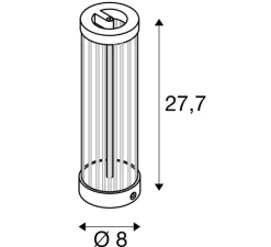 Lampe à poser, Quimera, laiton brossé, LED, dim, 2700-3000K, 120 lm, Ø8cm, H27,7cm - SLV
