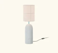 Lampe à poser, Rania , gris clair , Ø18cm, H60cm - Robin