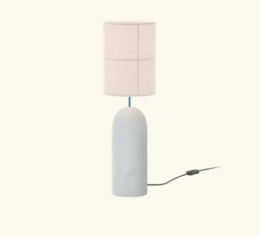 Lampe à poser, Rania , gris clair , Ø18cm, H60cm - Robin