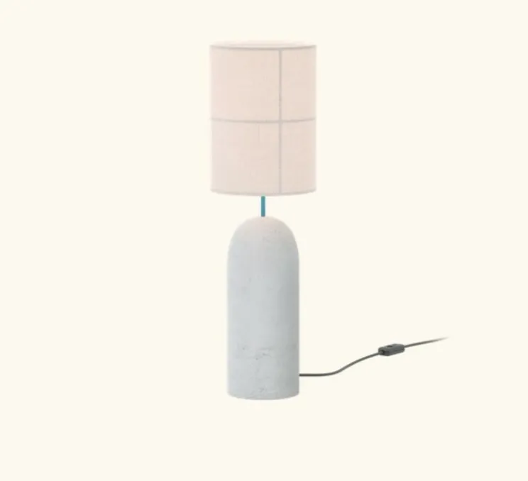 Lampe à poser, Rania , gris clair , Ø18cm, H60cm - Robin