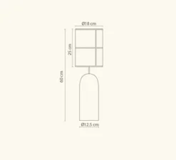 Lampe à poser, Rania , gris clair , Ø18cm, H60cm - Robin