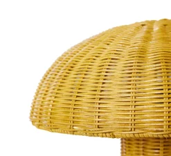 Lampe à poser, Rattan, moutarde, Ø34cm, H30cm - HK Living