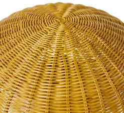 Lampe à poser, Rattan, moutarde, Ø34cm, H30cm - HK Living