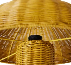 Lampe à poser, Rattan, moutarde, Ø34cm, H30cm - HK Living