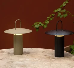 Lampe à poser, Ray, noir, IP44, LED, dim, 2700K, 150 lm, Ø21,2cm, H23,5cm - Audo Copenhagen
