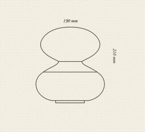 Lampe à poser, Reflection Oval, blanc, Ø19cm, H21cm - Tala