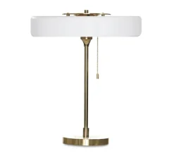 Lampe à poser, Revolve, blanc, laiton, Ø35cm, H42cm - Bert Frank