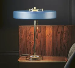 Lampe à poser, Revolve, bleu, LED, Ø35cm, H42cm - Bert Frank