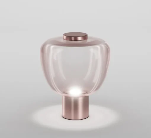 Lampe à poser, Riflesso LT 3, rose satiné, LED, 2700K, 1400 lm, Ø11cm, H37cm - Vistosi