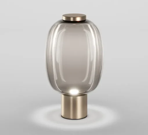 Lampe à poser, Riflesso LT 2, or satiné, fumé, LED, 2700K, 1400 lm, Ø11cm, H45cm - Vistosi
