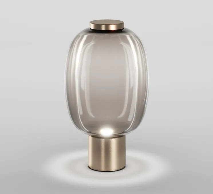 Lampe à poser, Riflesso LT 2, or satiné, fumé, LED, 2700K, 1400 lm, Ø11cm, H45cm - Vistosi