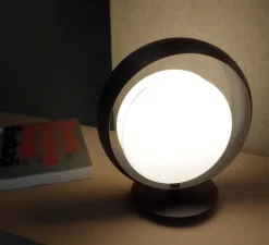 Lampe à poser, Ring T, noir, Ø15cm, H28cm - B.lux