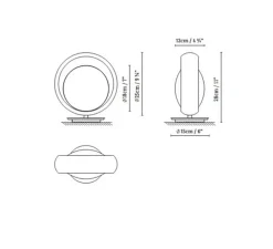 Lampe à poser, Ring T, noir, Ø15cm, H28cm - B.lux