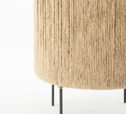 Lampe à poser, Ro, jute, Ø23cm, H40cm - Made by Hand