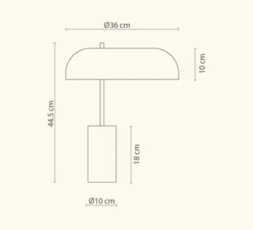 Lampe à poser, Romina, noir, Ø36cm, H44,5cm - Robin