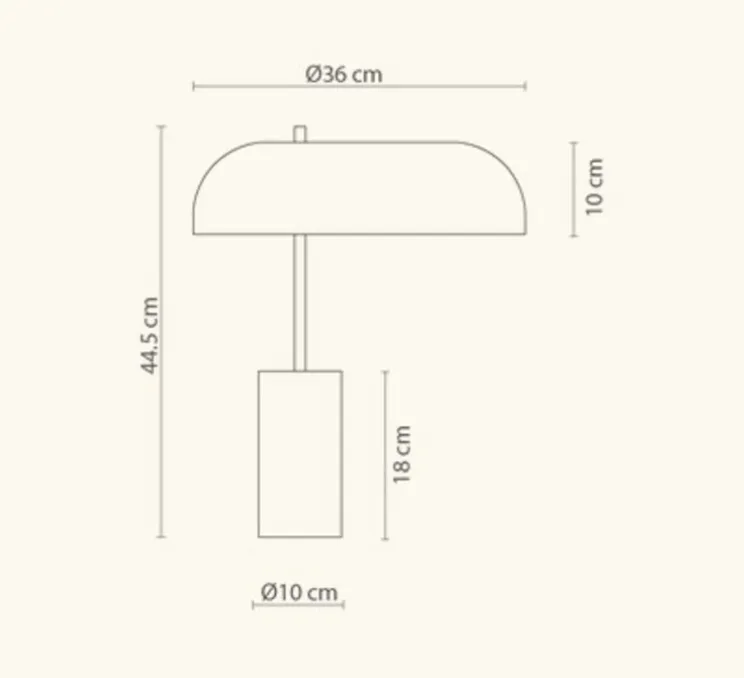 Lampe à poser, Romina, noir, Ø36cm, H44,5cm - Robin
