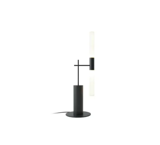 Lampe à poser, Roos, noir mat, LED, 2700K, 700 lm, L3,5cm, H63cm - Robin
