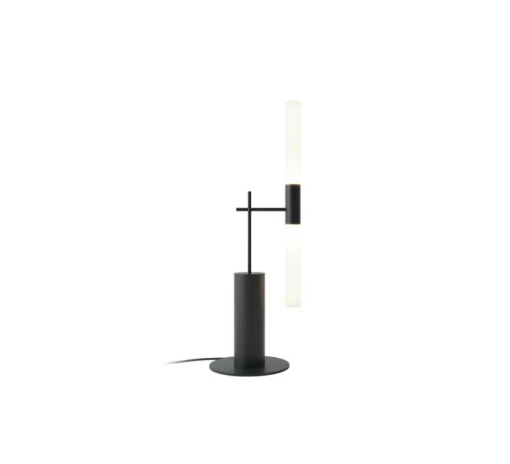 Lampe à poser, Roos, noir mat, LED, 2700K, 700 lm, L3,5cm, H63cm - Robin