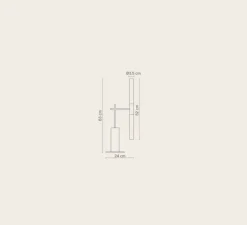 Lampe à poser, Roos, noir mat, LED, 2700K, 700 lm, L3,5cm, H63cm - Robin