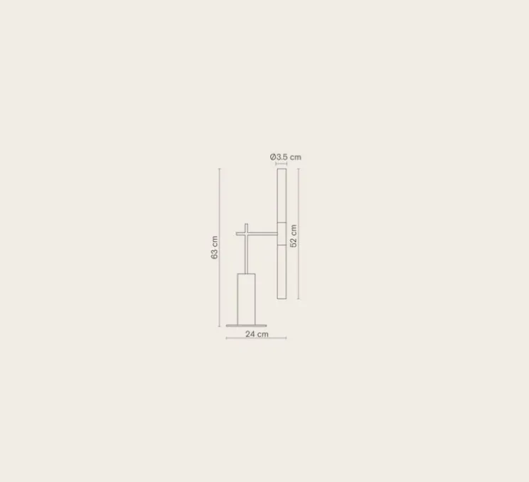 Lampe à poser, Roos, noir mat, LED, 2700K, 700 lm, L3,5cm, H63cm - Robin