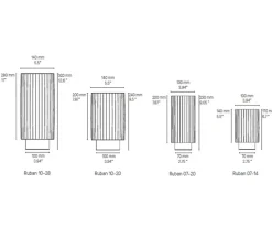 Lampe à poser, Ruban 07-20, graphite poli, Ø10cm, H23cm - CVL