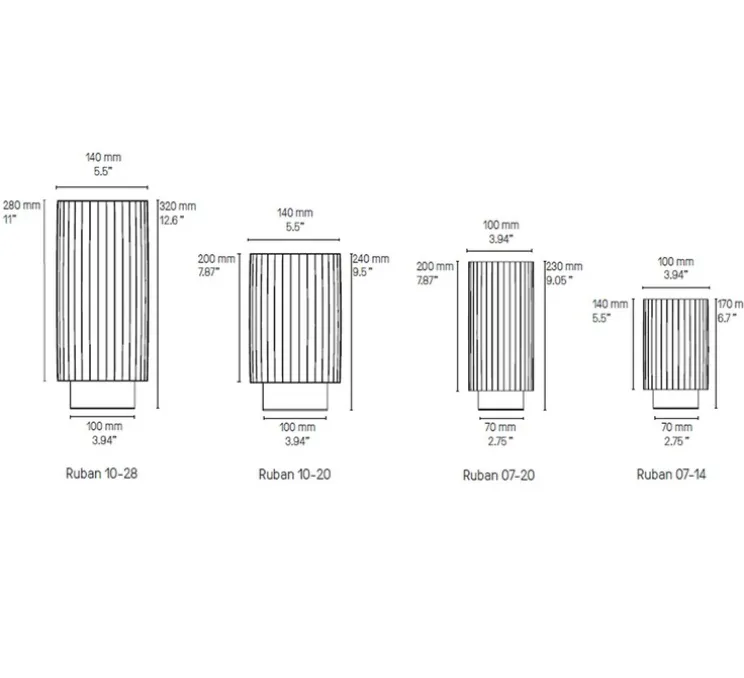 Lampe à poser, Ruban 07-20, graphite poli, Ø10cm, H23cm - CVL