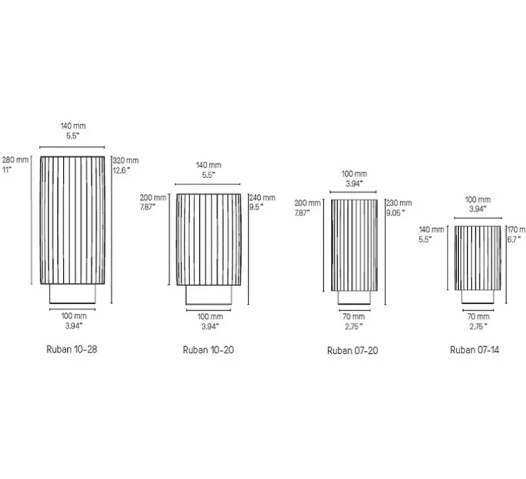 Lampe à poser, Ruban 07-14, graphite poli, Ø10cm, H17cm - CVL