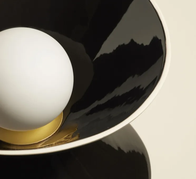 Lampe à poser, Sablier, noir, Ø28,5cm, H19cm - Sarah Lavoine