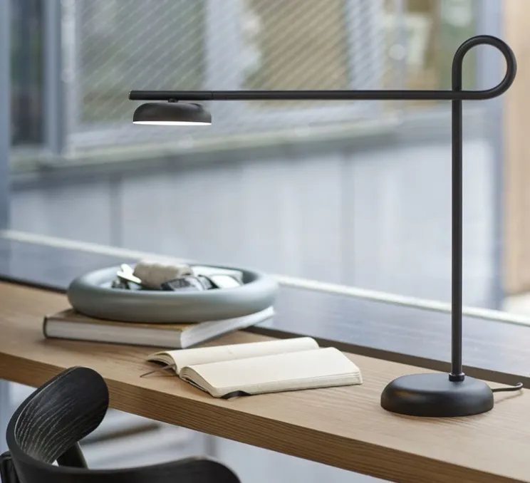 Lampe à poser, Salto, noir, LED, dim, 3000K, 550 lm, L47cm, H47cm - Northern