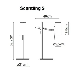 Lampe à poser, Scantling, noir, H59,2cm - Marset