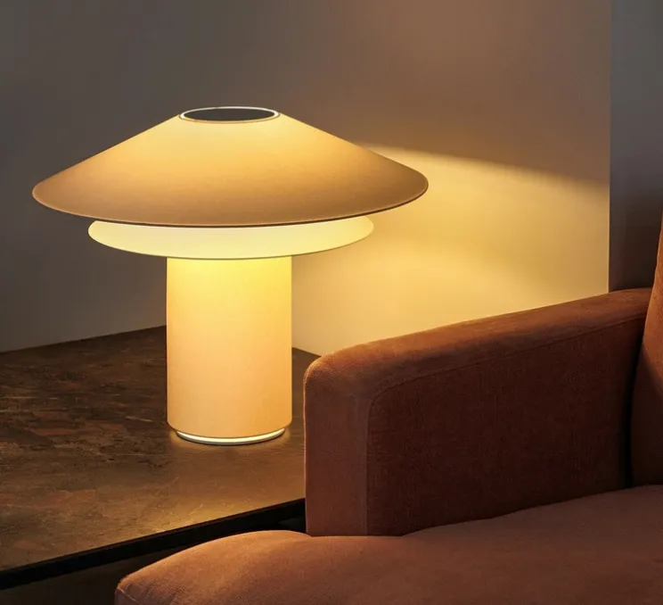 Lampe à poser, Shan, beige, Ø60cm, H48,5cm - Faro