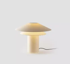 Lampe à poser, Shan, beige, Ø60cm, H48,5cm - Faro