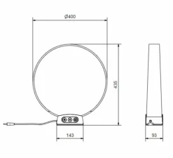 Lampe à poser, Solmate, chêne, LED, dim, 2700-4100K, 890 lm, Ø40cm, H43,5cm - Belid