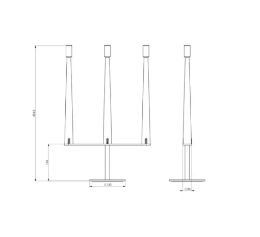 Lampe à poser, Sorrento 3X, blanc, gris, LED, dim, 2700K, 570 lm, L29cm, H45,5cm - Nemo Lighting