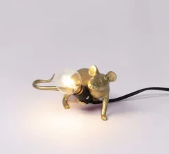 Lampe à poser, Souris, Mouse Lamp Lop Lying Down, or, L21cm, H8,1cm - Seletti