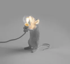 Lampe à poser, Souris, Mouse Lamp Step Standing, blanc, L13,3cm, H14,5cm - Seletti