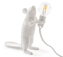 Lampe à poser, Souris, Mouse Lamp Step Standing, blanc, L13,3cm, H14,5cm - Seletti