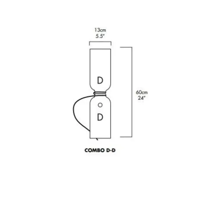 Lampe à poser, Spotlight Volumes, D/D, noir, Ø13cm, H60cm - A-N-D